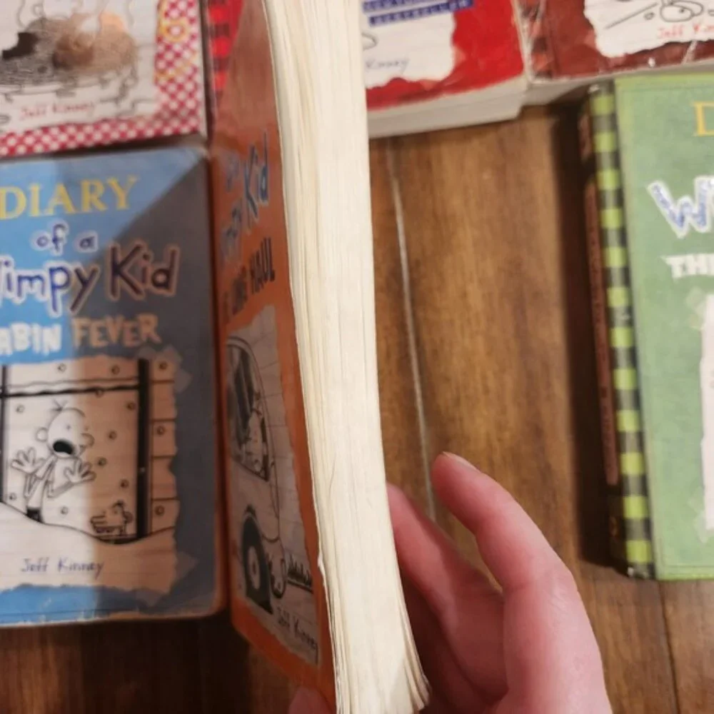 Diary of a Wimpy Kid Book Lot of 9 Jeff Kinney Hardcover and Paperback Series - Picture 2 of 4